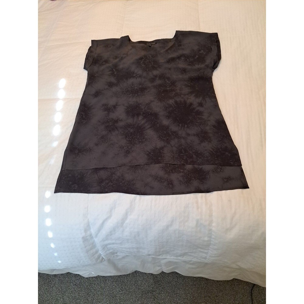 Eileen Fisher Top Silk Gray And Black Size XS